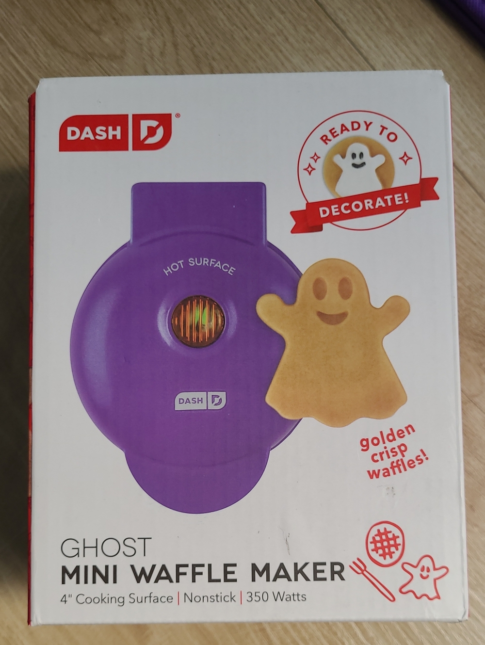 New in box! Dash Ghost Shaped Mini Nonstick Waffle Maker